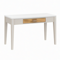 Bureau 120 x 60 cm blanc et bois avec tiroir style scandinave