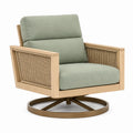 Fauteuil pivotant 78 x 82 x 86 cm en bois tissu vert sauge style contemporain